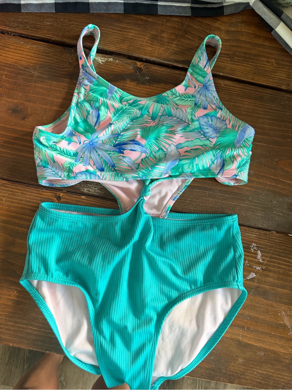 art class Teal Tropical One-Piece Swimsuit